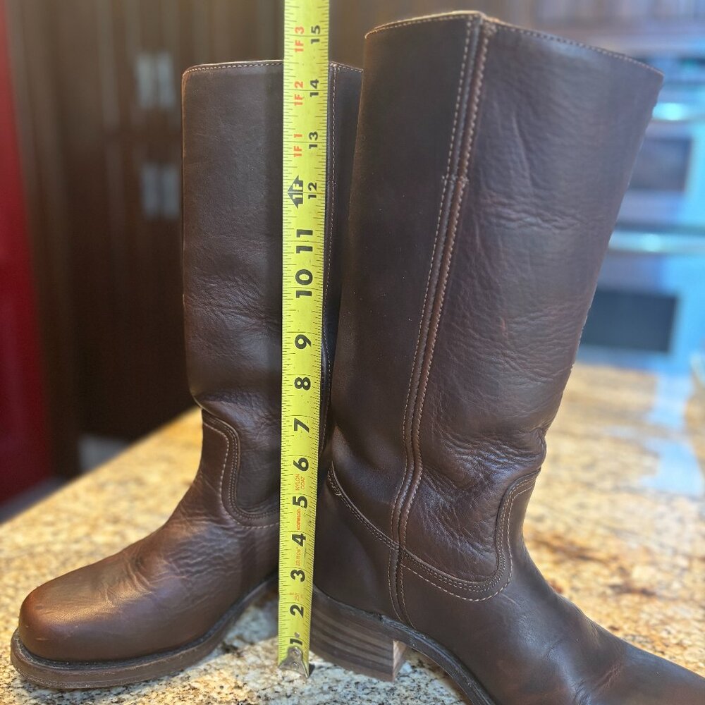 RARE VINTAGE Frye  Campus Boots 14L Style 77050-6 Women’s 9.5 M Dark Brown EUC - Picture 3 of 16